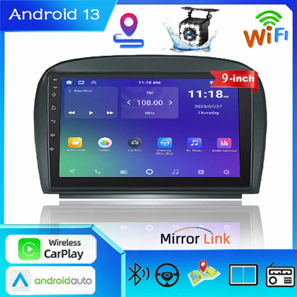 

9'' Car Radio For BENZ SL 2008-2012 Multimedia Player Carplay Android Auto GPS Navigation RDS Autoradio