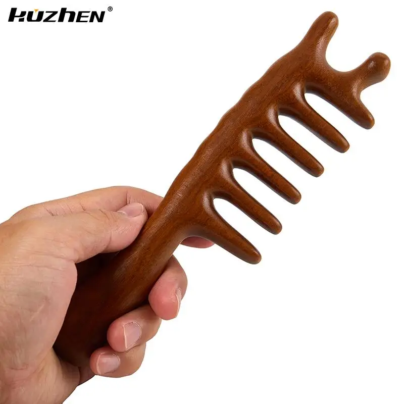 

Sandalwood Massage Comb Anti-static Smooth Hair Comb Scalp Meridian Hair Brush Styling Tool Wide Toothed Comb Wood Therapy Comb