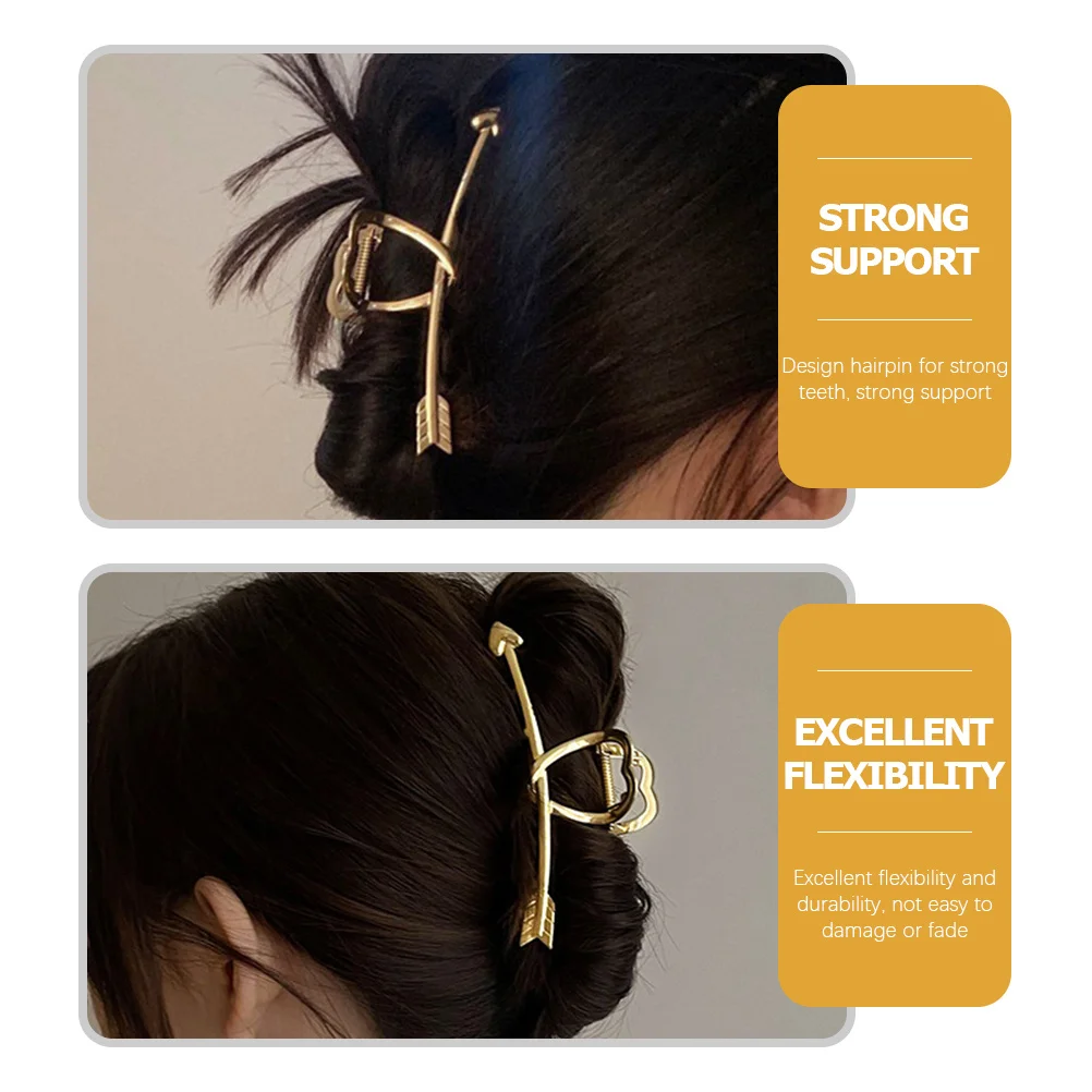 Herz-Piercing-Haarklammer, feine Handwerkskunst, dekorativer Haarklemmen-Griff für Partys, Tanz, Reisen, täglicher Stil