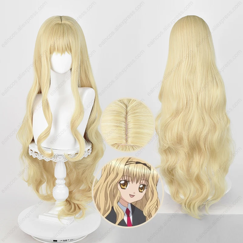

Anime Rima Mashiro Cosplay Wig 107cm Long Light Golden Curly Hair Heat Resistant Synthetic Wigs