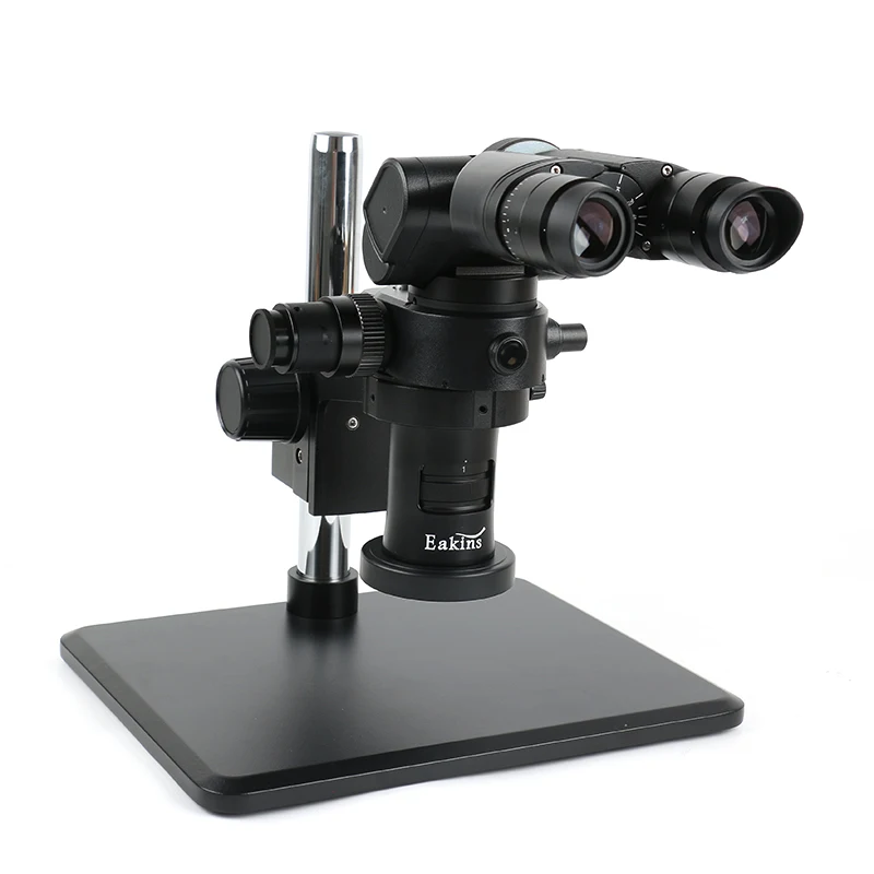 Rotatable 7-45X Simul-Focus Continuous Zoom Stereo Trinocular Microscope WF10X/22MM Wide Field Eyepiece 8 Zone Ring Light