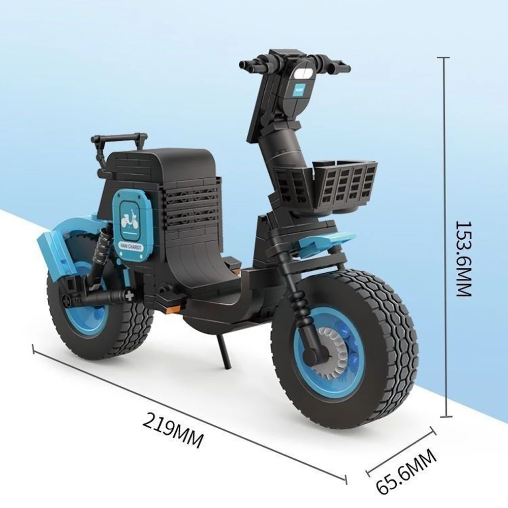 KNEW BUILT Electric Bicycle Scooter Model Mini Building Blocks Adorable & Educational Construction Toys