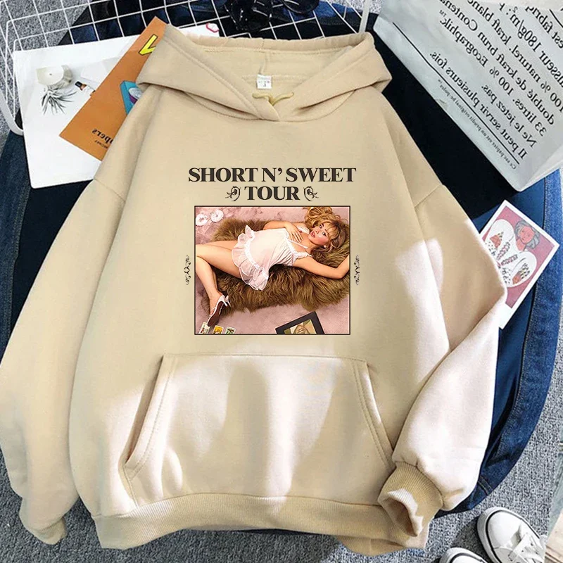 Sabrina Carpenter Tour 2024 Hoodies Men Clothing Fashion Harajuku Short n' Sweet Sweatshirts Cotton Casual Long Sleeve Pullovers