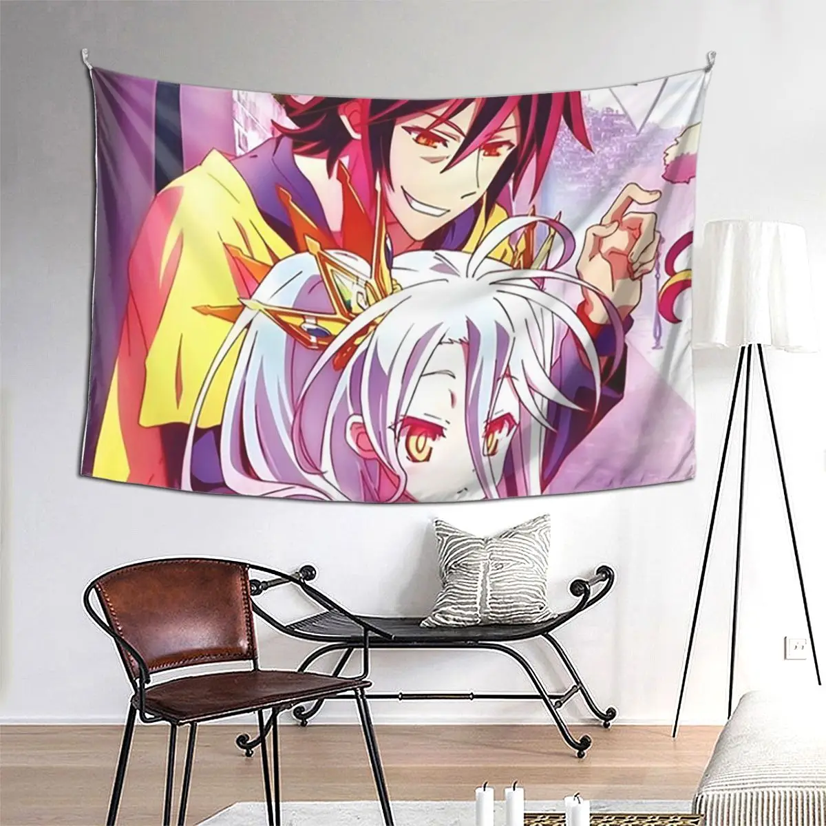 

No Game No Life Zero Cover Image Гобелен Хиппи Настенный Эстетический Гобелен для Украшения Дома Гобелены для Гостиной Спальни Общежития