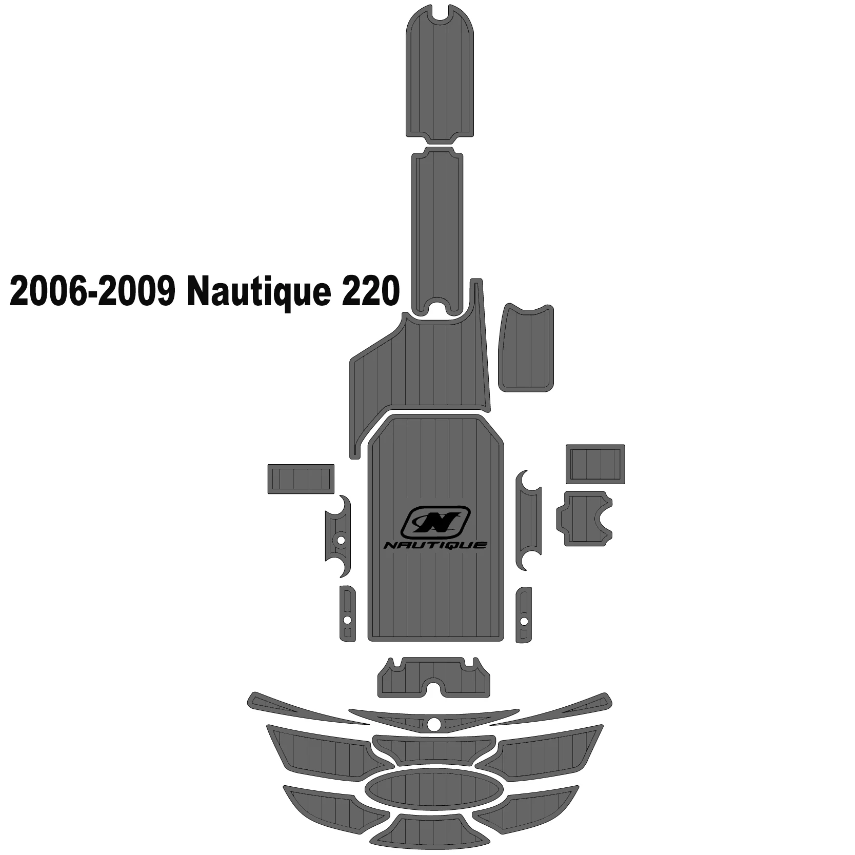 

2006-2009 Nautique 220 EVA Teak Deck Mat Cruise Deck Waterproof Floor Mat Self Adhesive Cruise Swimming Platform Cockpit Mat