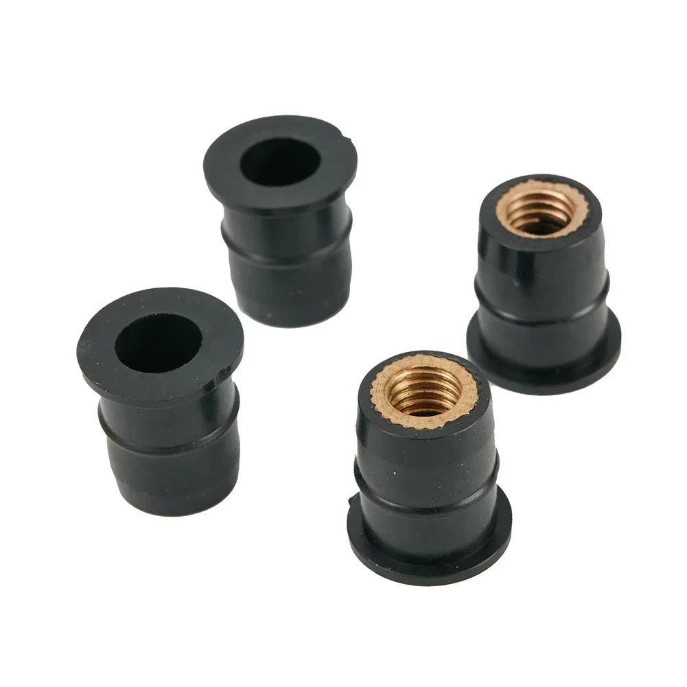 10Pcs Motorcycle M6 Rubber Well Nuts Blind Fastener Windscreen Windshield Fairing Cowl Riding Accessories Fastener Accessories