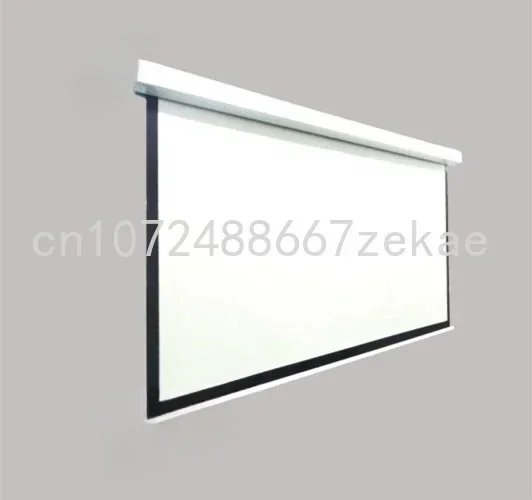 E6HWA 16:9 HDTV Matte White Reccessed In-Ceiling Motorized Retractable Projector Screen with Multiple Controls for Smart Home