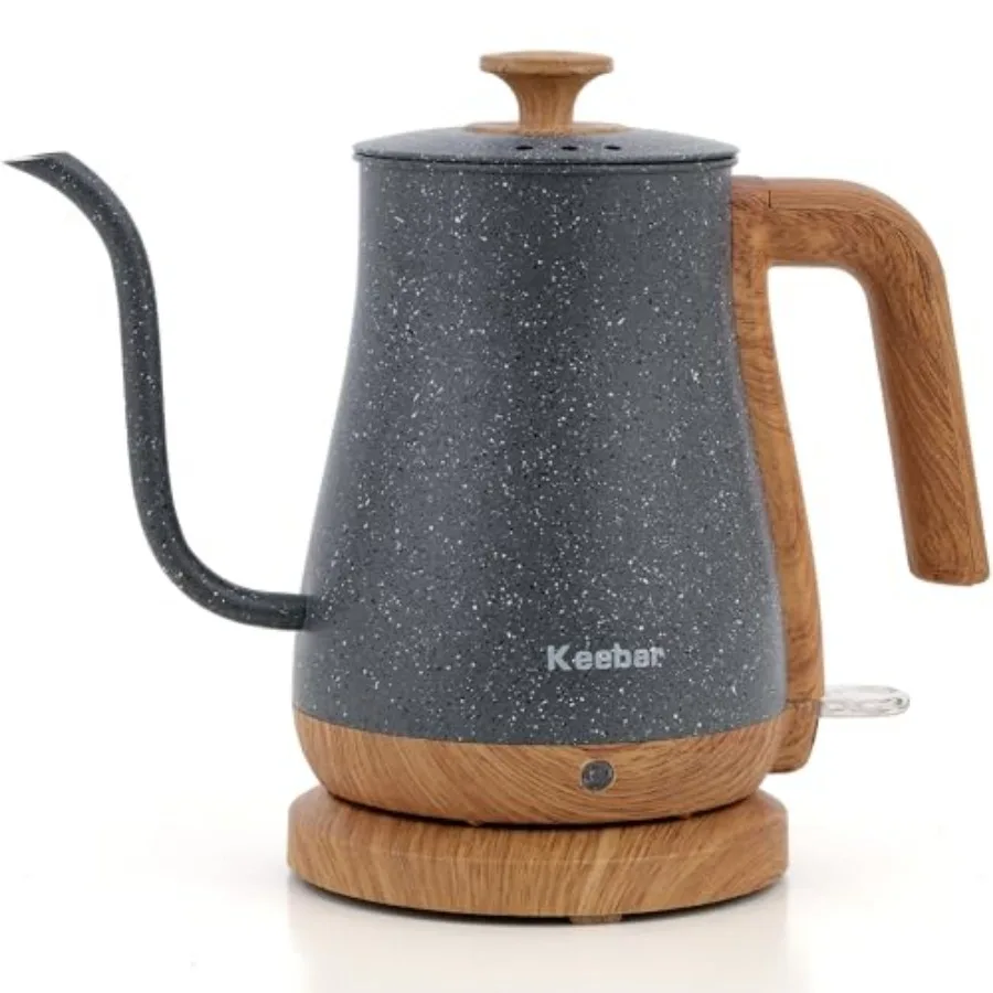 

Electric Tea Kettle Electric Kettle Stainless Steel 1000W Tea Kettle Electric Auto Shut Off 0.8L Wood-like Grain Finish Handle