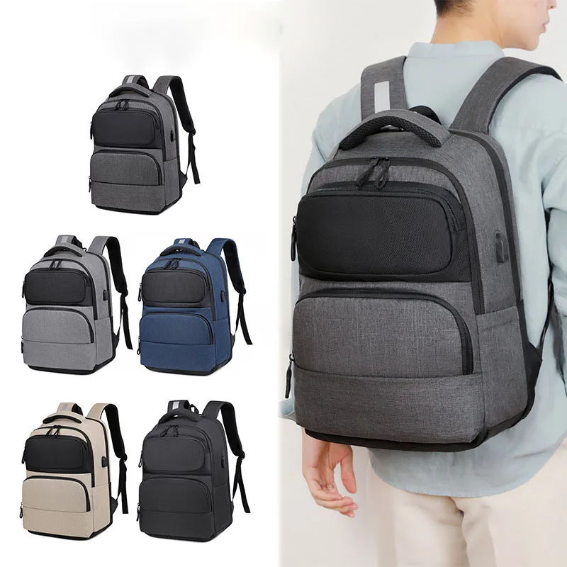 Mochila táctica USB gran capacidad para portátil y viajes de negocios - imagen 3