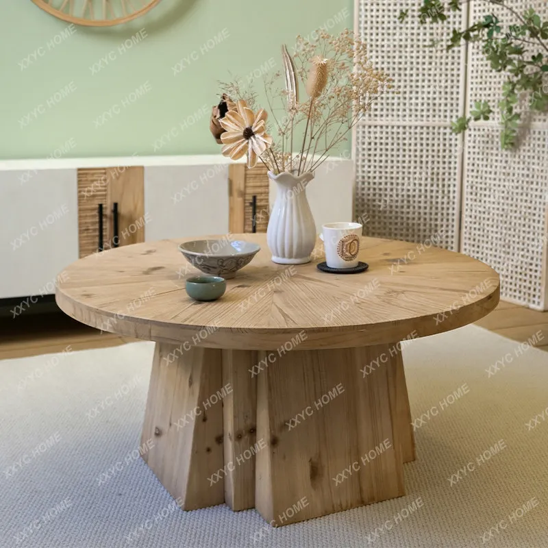 Living room sofa home bed and breakfast small apartment round low table