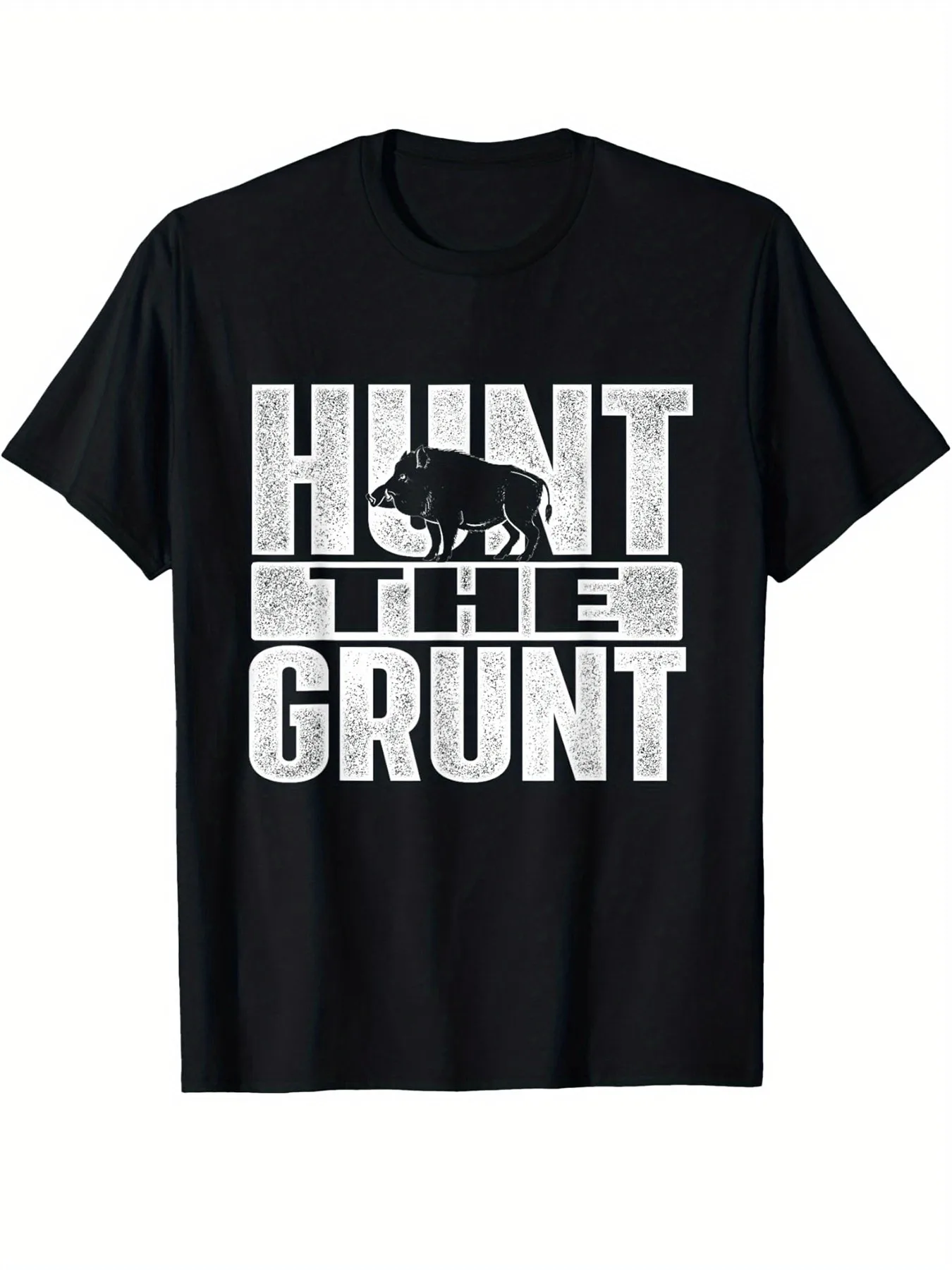 

Мужская футболка с рисунком Hunt The Grunt Wild Boar Hunting — 100% хлопок,