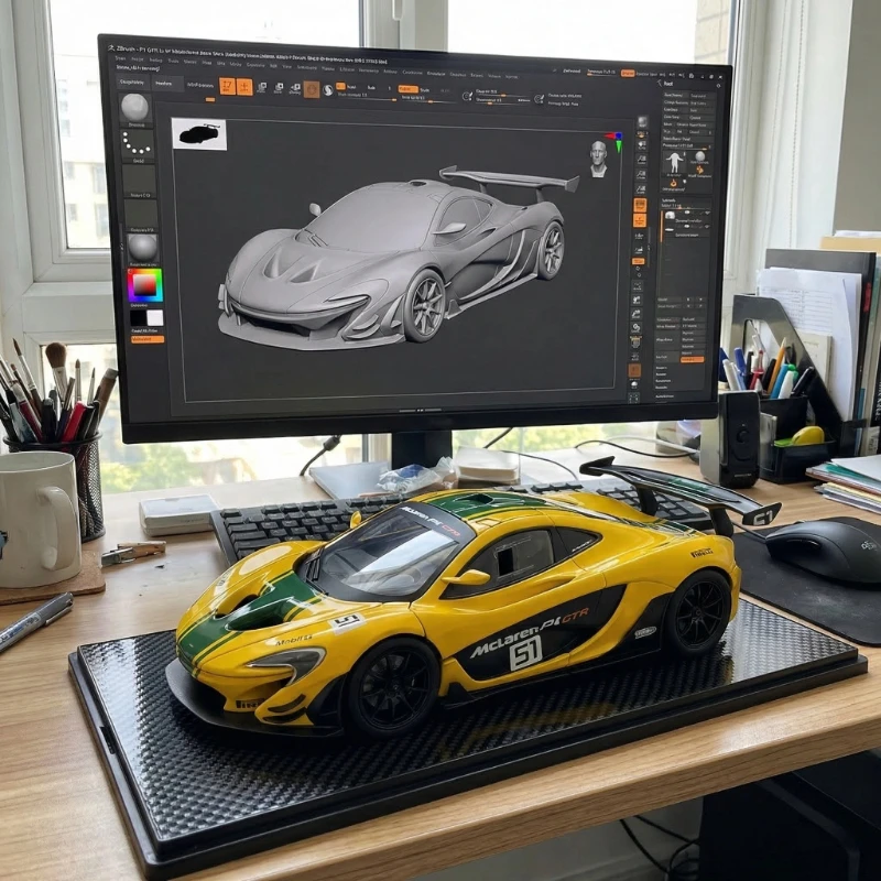 

1:32-P1GTR sports car model cabinet interior decoration collectibles model toy boy gift optional acrylic box