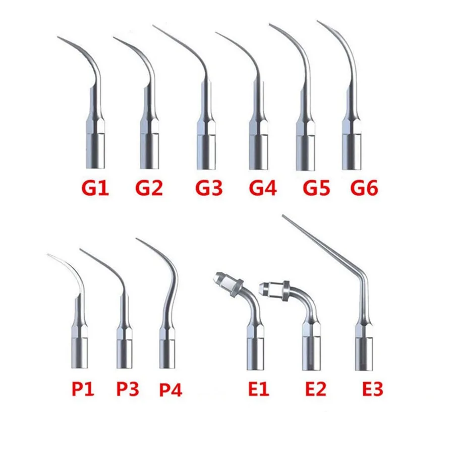 P/G/E/SB/GK Series Ultrasonic Scaler Tips Dental Scaling Tip Supragingival Fit EMS/Woodpecker 1/5pcS