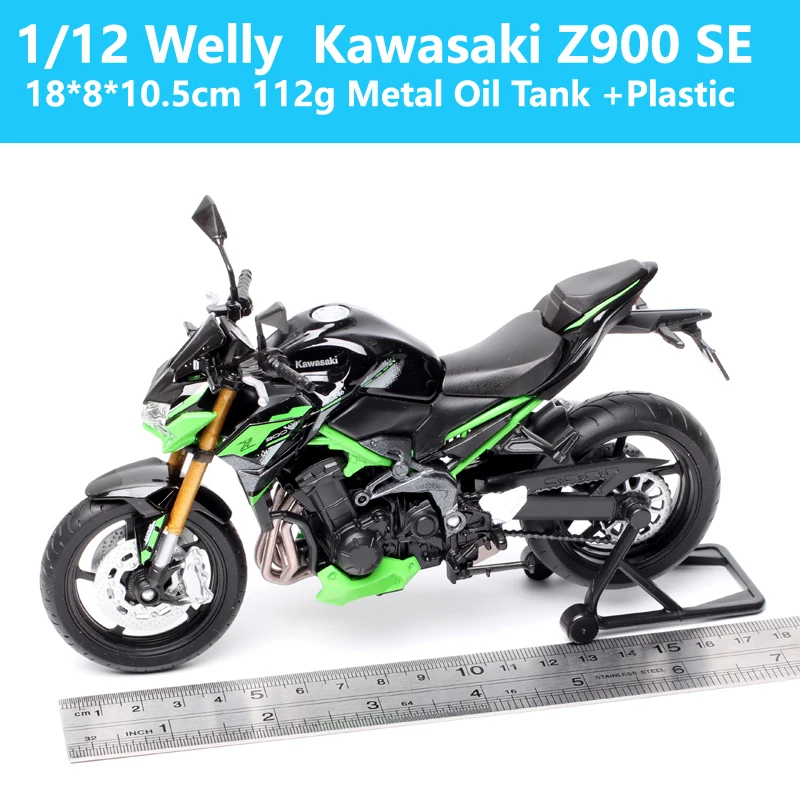 Welly 1/12 Schaal Kawasaki Z900 SE Motorfiets Straatmodel Die-cast Metalen Speelgoedmotor Groen Collectible