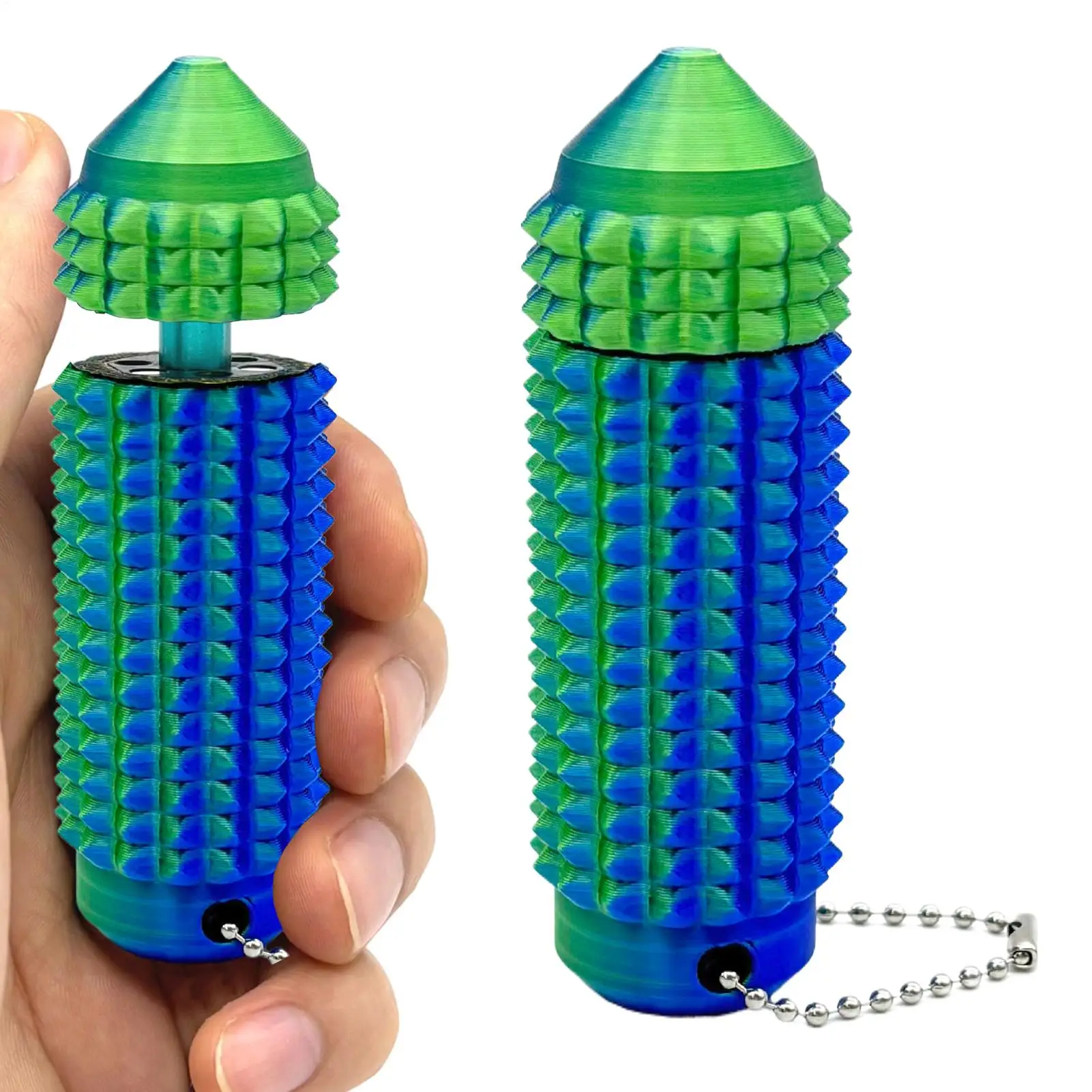 Spiky Fidget Toys Kids 3D Printed Spiky Fidget Keychain Calming Tools Stocking Stuffers for Toddler Children Men Women Travel
