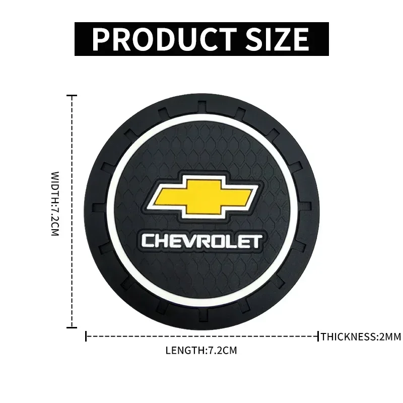 1/2 قطعة قاعدة أكواب السيارة عدم الانزلاق وسادة حامل الكأس حصيرة اكسسوارات السيارات التصميم لشروليه لاكيتي أفيو كوبالت كروز ماليبو تراكس كامارو #6