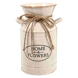 Flowerpot Bucket Delicate Iron Home Decor Retro Style Photo Prop Kettle Container Display Large