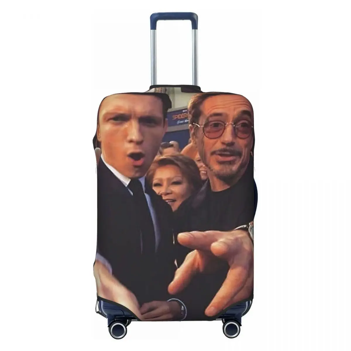 

Tom Holland And Robert Downey Jr Poster Print Luggage Protective Dust Covers Elastic Waterproof 18-32inch Suitcase Cover