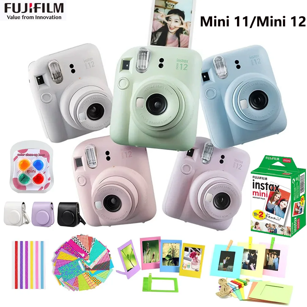 

Classics Fujifilm Instax Mini 11/Mini 12/mini SE Instant Camera Mini Film Paper Camera Shoulder Strap Bag Accessories Bundle Kit