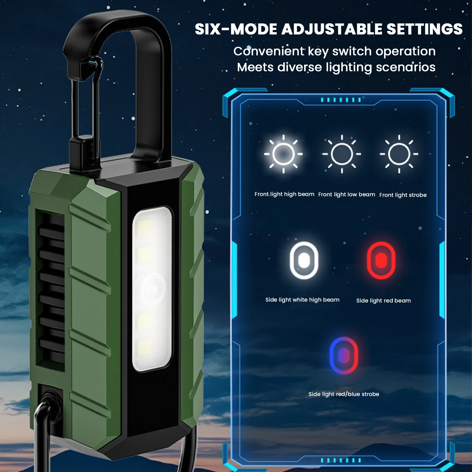 المفاتيح مصباح يدوي USB قابلة للشحن مصباح ليد جيب مصباح يدوي صغير للتخييم في الهواء الطلق المشي لمسافات طويلة في حالات الطوارئ #6