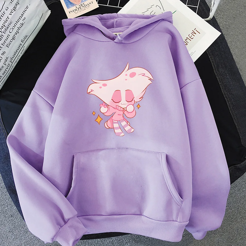 Unisex Kleding Angel Dust Hoodies Sweatwear Paar Fleece Anime Sweatshirt Lange Mouw Punk Sudaderas Con Capucha Zachte Hoody