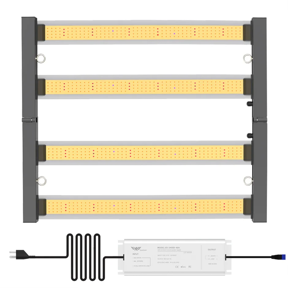 Qkwin 60cm BAR LED Grow Light 240W 320W 480W Actual Powe Full Spectrum Plant Growing Light Fixture