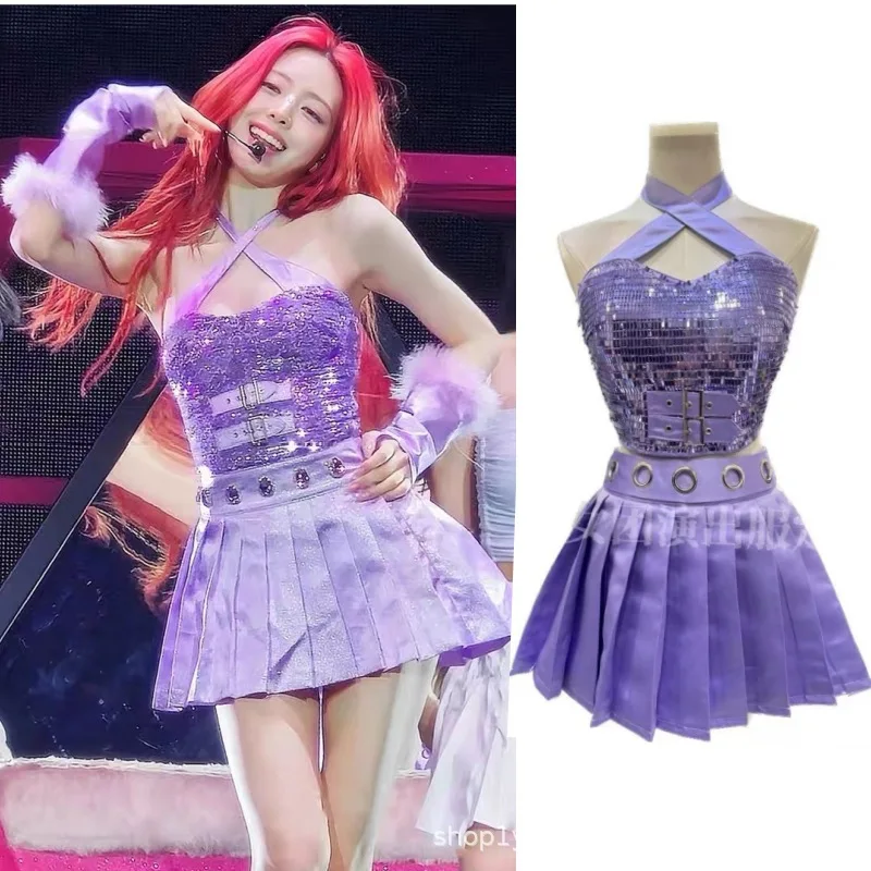 

Costume Bar Purple Sequin Suit Jazz Lead Dance Costume