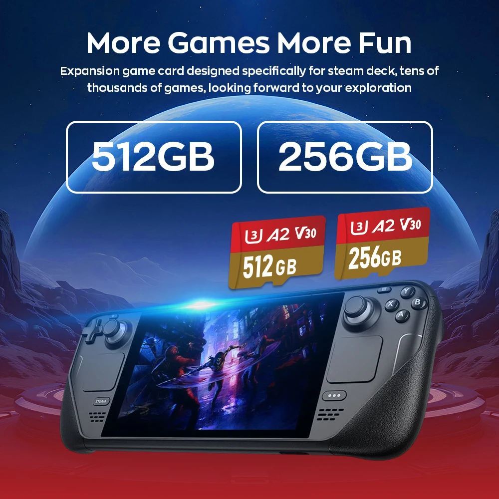 512G/256G Game Card For Steam Deck Batocera.Linux 40 with 30+Emulators 15000 Games Memory Card For PS3/PS2/PSP/XBOX/WII/SS/DC