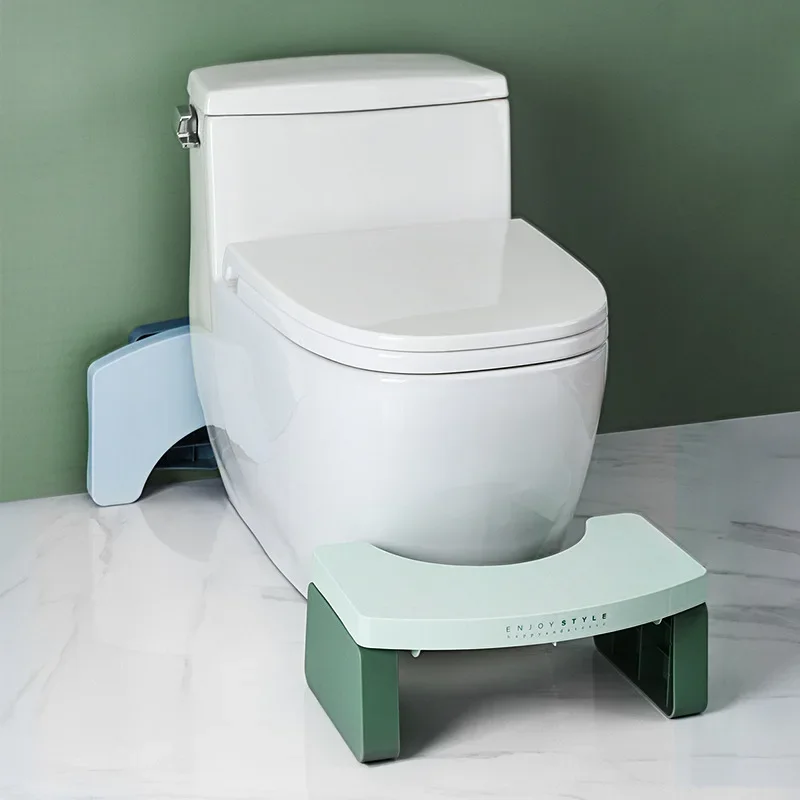 Kids Step Stool Potty Training Foldable Non-Slip Base Toilet Stool, Adult Poop Footstool Multi-Function Fit for All Toilets