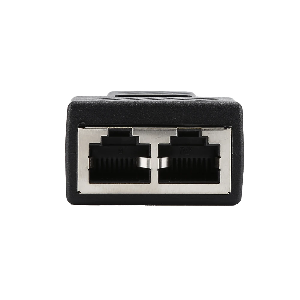 1 To 2 Ways LAN Ethernet Network Cable RJ45 Female Splitter Connector Adapter Ethernet Sockt Network Connection Splitter Adapter