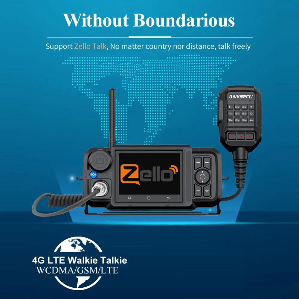 4G-W2 Pro 4G LTE ZELLO PTT POC Walkie Talkie Versão de atualização do rádio de rede pública de Internet N60