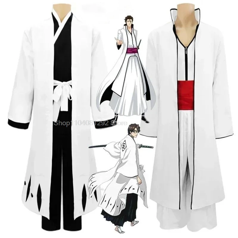 

Anime Bleach 5th Division Captain Aizen Sousuke Cosplay Costumes Kimono Uniform Suit Men Halloween Clothes