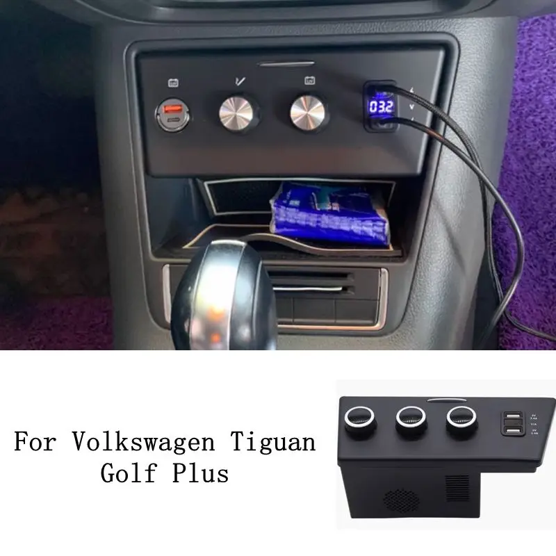 

Быстрое зарядное устройство для VW Tiguan, тип/Golf Plus, Модифицированная Быстрая зарядка для iPhone, Xiaomi, HUAWEI