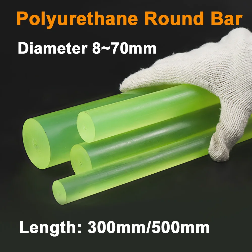 

Solid PU Polyurethane Round Bar Diameter 8~70mm High Elastic Rubber PU Construction Machinery Shock Absorbing Rod Sticks