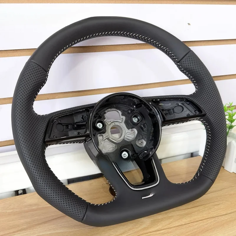 

Для Audi RS3 RS4 RS5 A3 A4 A5 S3 S4 S5: полностью перфорированный кожаный руль, автомобильные аксессуары для розничной продажи