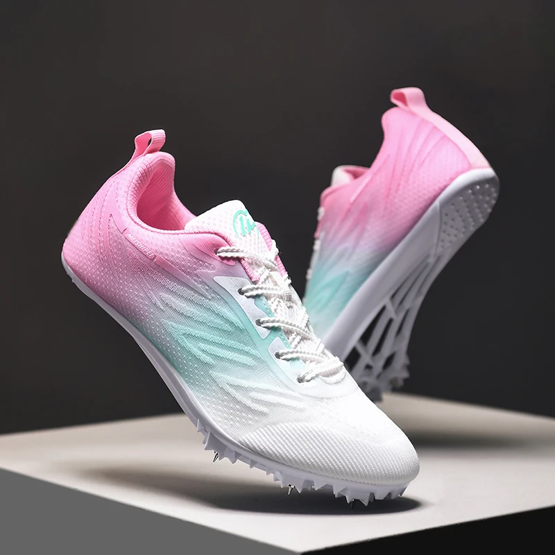 2026 New Spike Running Shoes Men Women Track Field Sneakers Anti-slip Athletics Sneaker Unisex Lightweight Training Footwear