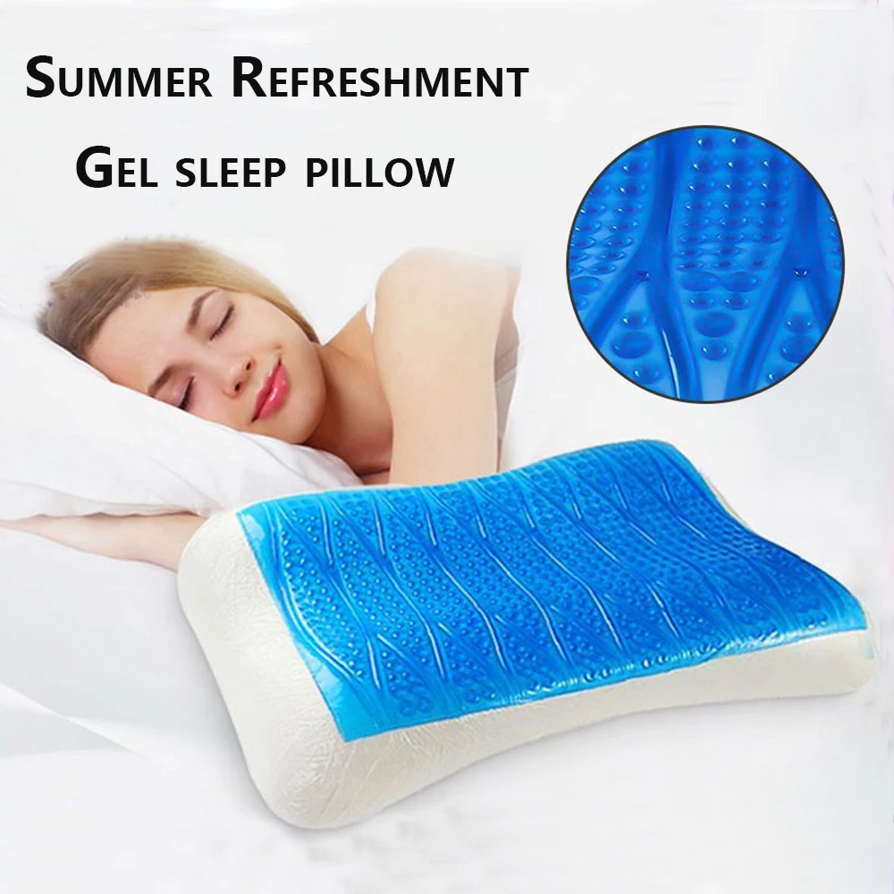 

Summer Cool Gel Pillow Orthopedic Memory Foam Pillows Bed Pillow Cervical Vertebra Super Soft Comfortable Sleeping Pillows Cojin