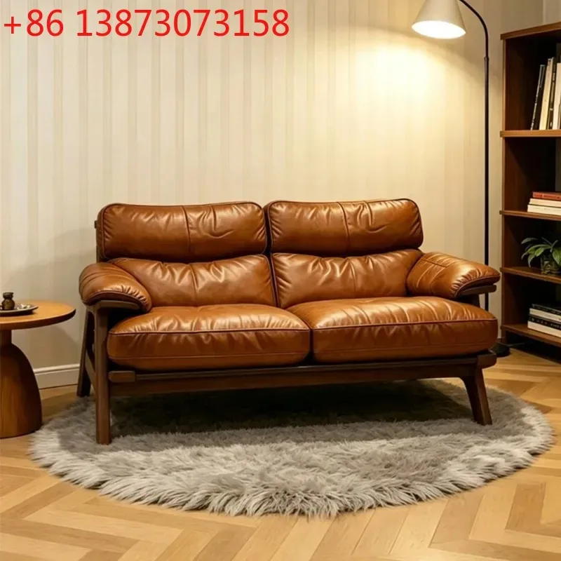 Leather Aesthetic Living Room Sofas Brown Designer Oversized Reading Living Room Sofas Lounge Luxury Bank Woonkamer Furniture