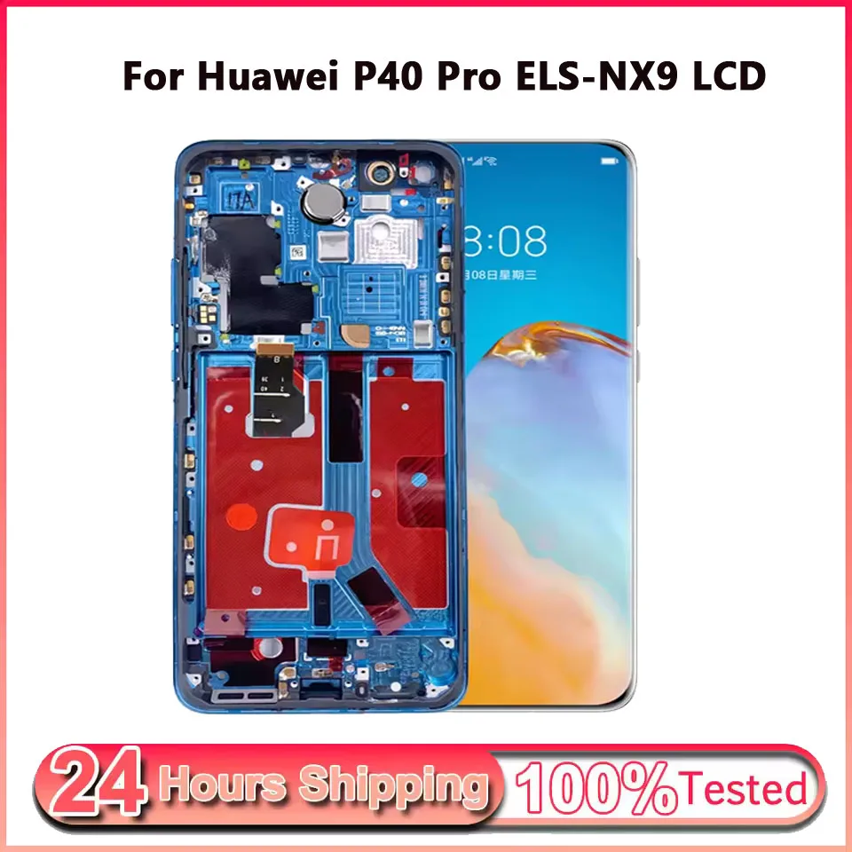 6.58'' Original For Huawei P40 Pro LCD Display Touch Screen Digitizer Assembly For Huawei P40Pro ELS-NX9 LCD Replacement Part