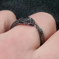Retro Silver Ouroboros Ring for Men Women Fashionable Personalized Minimalist Punk Samsara animal Jewelry Gifts