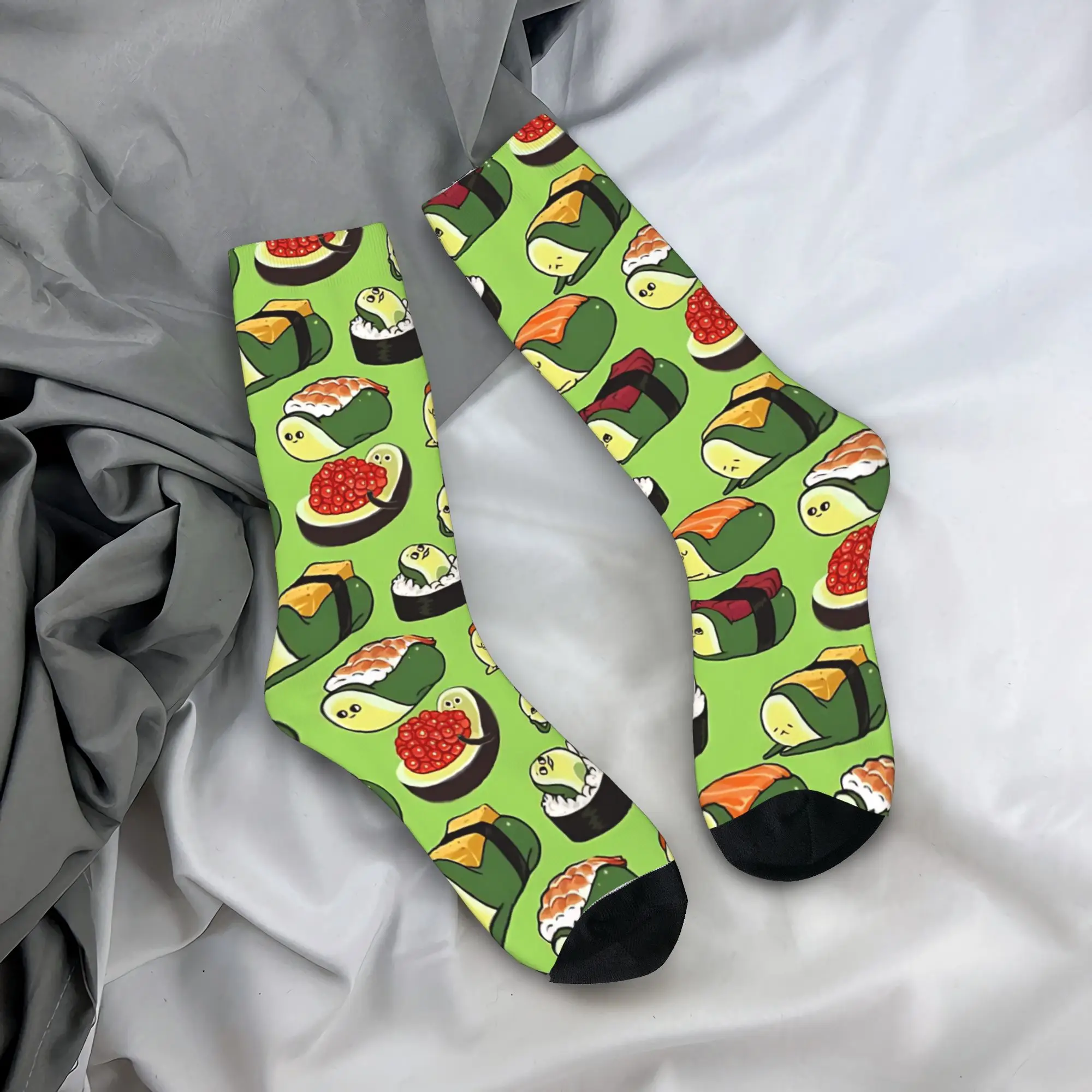 

Sushi Avocado Socks Design Stockings Anti Skid Adults Men Socks Quality Winter Casual Outdoor Sports Socks