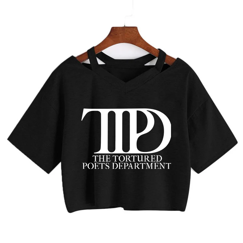 90s The Tortured Poets Department Album Crop Tops Women Funny Gothic Cropped Tee Shirt Ttpd Print Tshirt Lady Y2k T-Shirt Femme