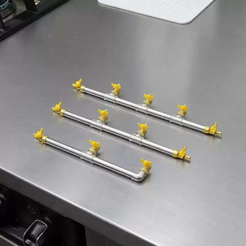 Commercial Stainless Steel Multi-branch Gas Pipe, 1 To 2 Pressure Reducing & Regulating Fitting for Multiple Stoves