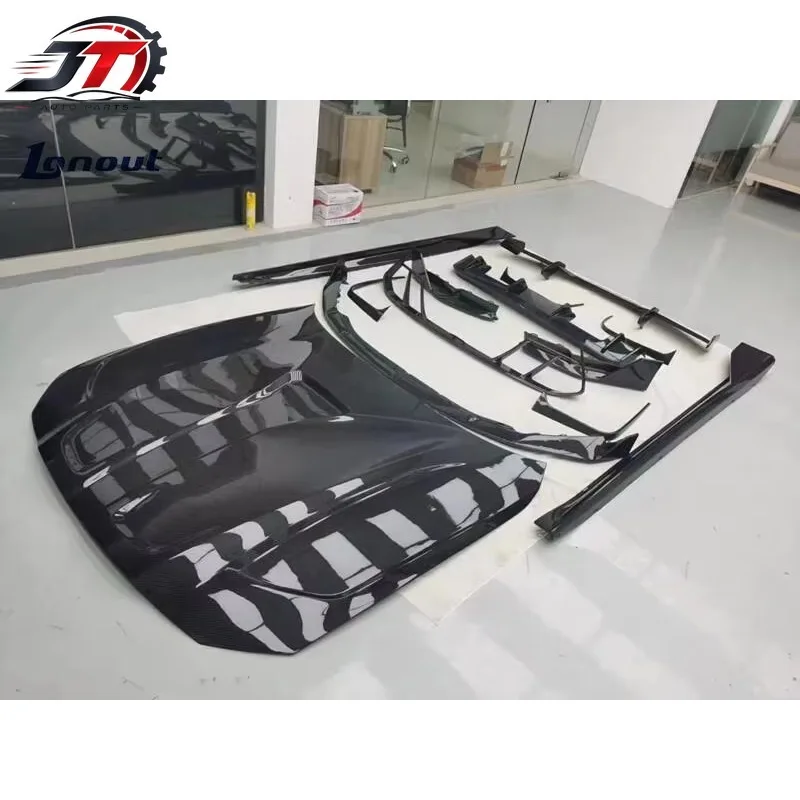 PK Style Dry Carbon Fiber Front Lip Side Skirts Rear Diffuser Rear Wing Hood Body Kit Used for for bmw M3 G80 M4 G82 G83 Upgrade