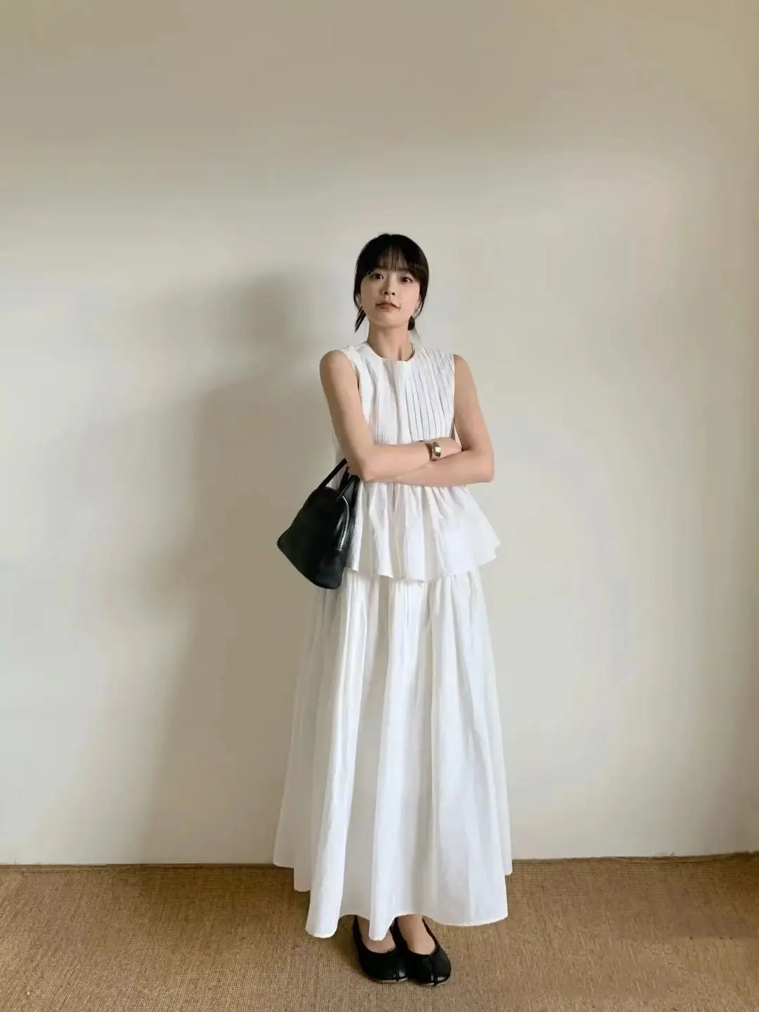 New Chinese Style Two-piece Sleeveless Vest Dress for Children's Summer 2024 New Loose and Slimming Style Long Skirt