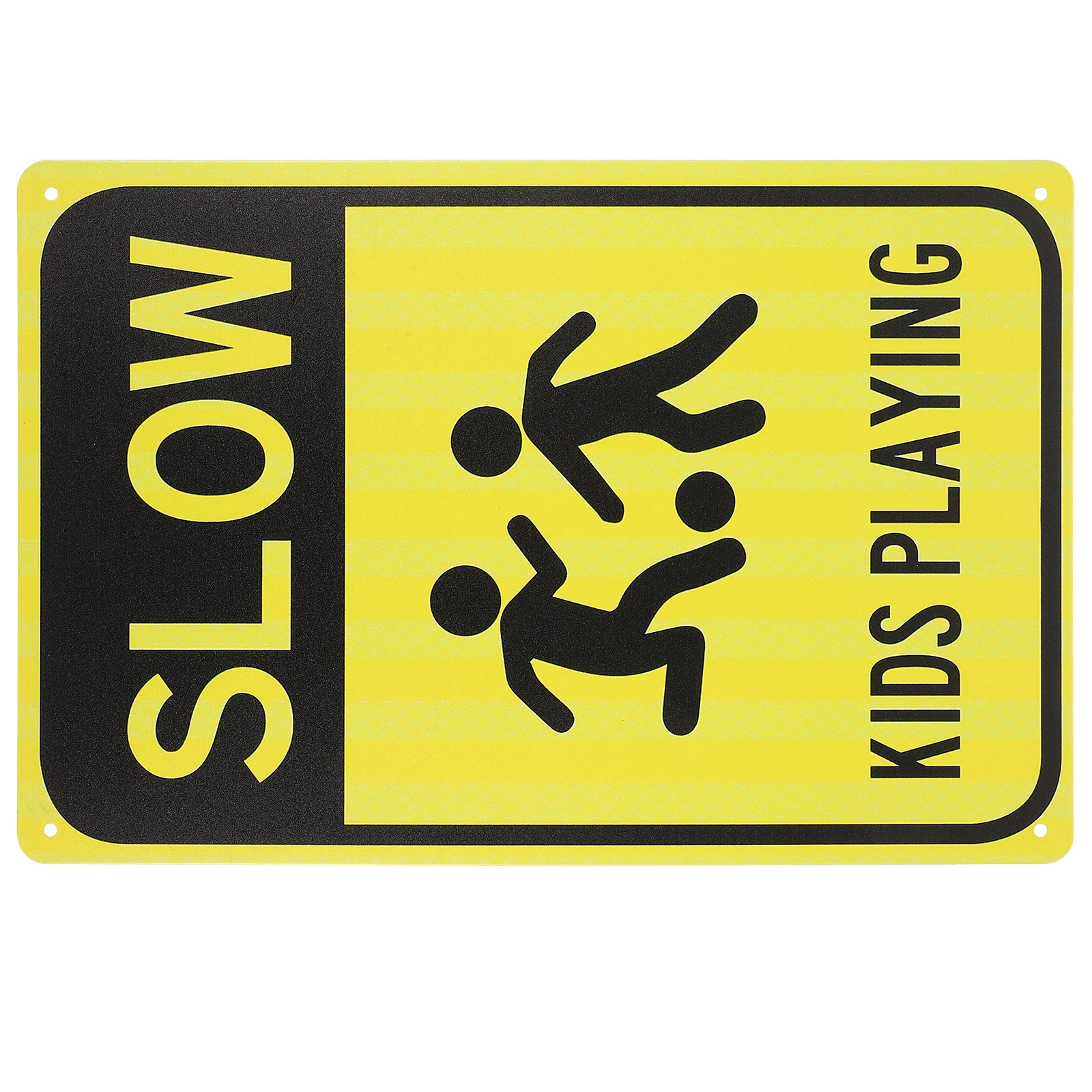 

Road Sign Safety Traffic Slow Signs Iron Warning Children Playing Caution down The