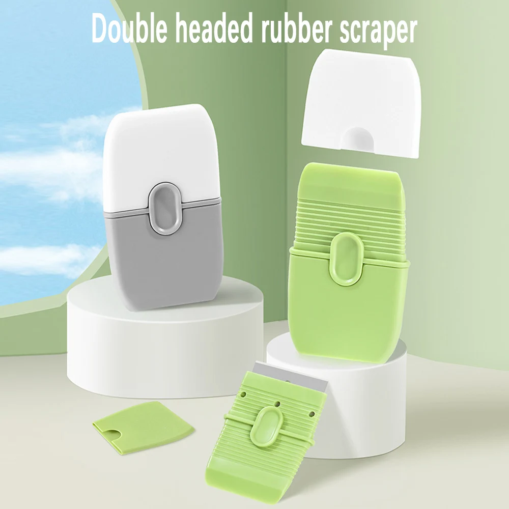 Double Headed Scraper for Adhesive Removal, Car Film Scraper, Kitchen Cleaning Mobile Phone Film, Floor Adhesive Removal