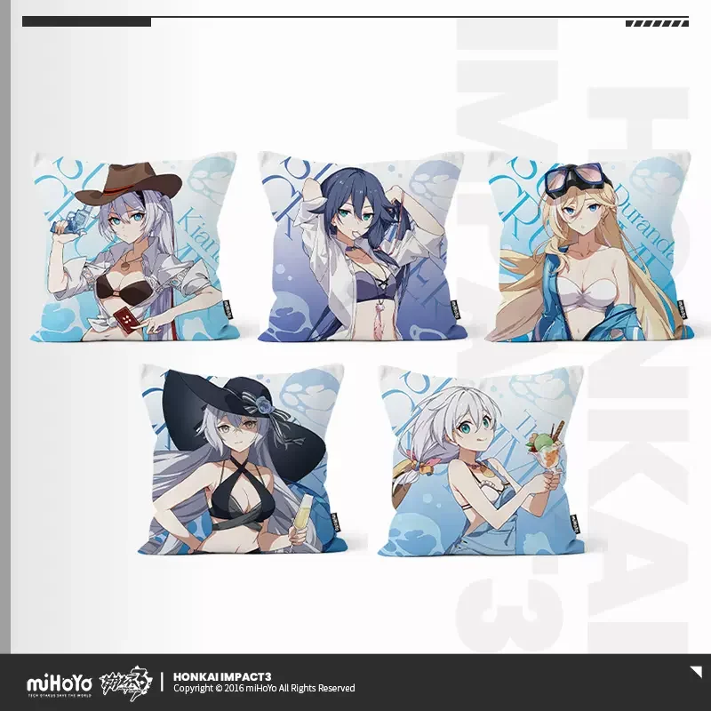 Sunsyea Honkai Impact 3rd Official Merch miHoYo Original Authentic Summer Series Pillow Bianka Ataegina Bronya Fu Hua