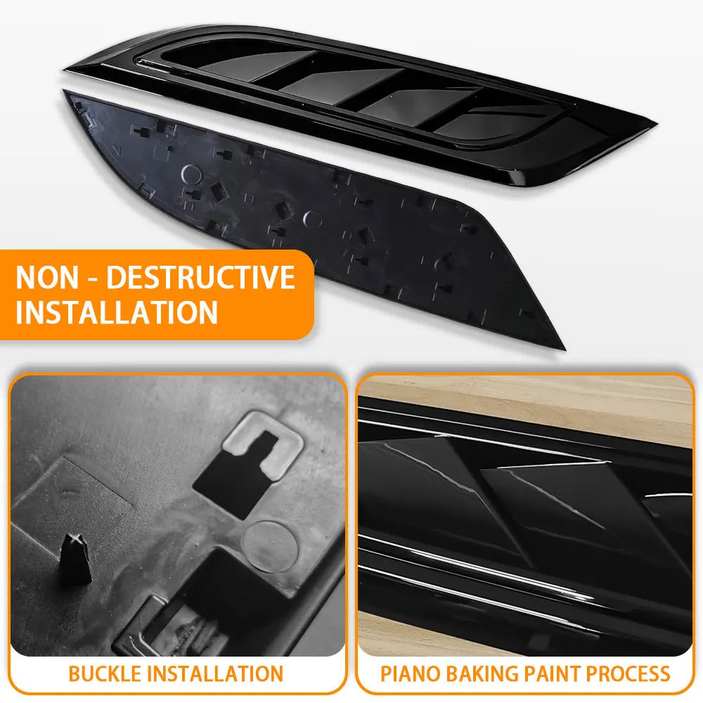 قطع غيار السيارات سيارة بونيه الجانبين لوحة الكسوة هود تنفيس يغطي لاند روفر المدافع 110 90 2023 2024