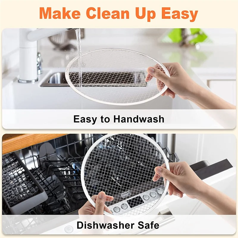 Revestimientos reutilizables de acero para freidora de aire ABGU, alfombrilla para revestimientos para freidora de aire de 8,07 pulgadas, Compatible con freidora de aire, accesorios para freidora de aire